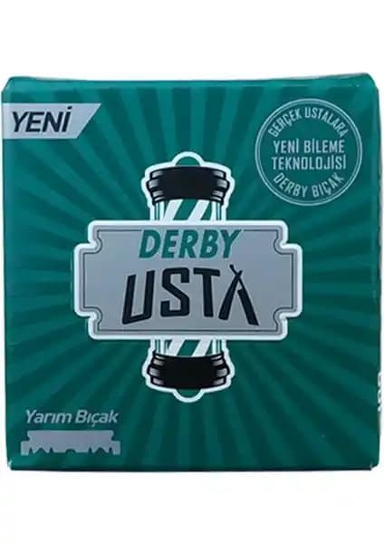 Derby Usta Yarım Jilet 100 Lü Paket - Profesyonel ve Evde Kullanım İçin Dayanıklı Tıraş Jileti