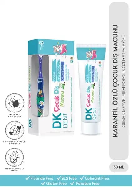 Dermokil DK Dent Çocuk Diş Macunu Güvenli ve Doğal İçeriklerle Hassas Temizlik