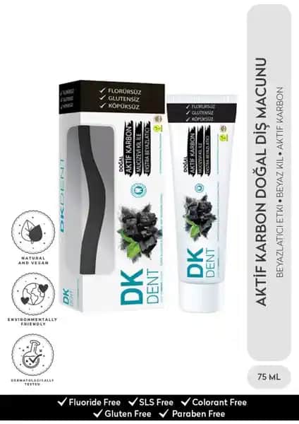Dermokil DKDENT Vegan Aktif Karbonlu Diş Macunu: Doğal ve Etkili Temizlik ve Beyazlatma