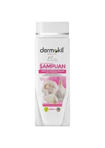 Dermokil Doğal Sarımsak Özlü Şampuan Saç Dökülmesine Karşı Etkili ve Doğal İçeriklerle Güçlendirir