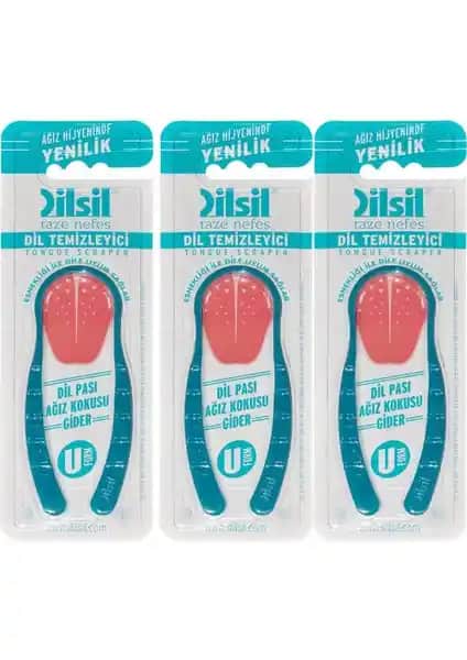 Dilsil Dil Temizleyici Kaşık 3'lü Paket Ağız Hijyenini Geliştiren Pratik Çözüm