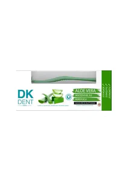 Dk Dent Aloe Vera Özlü Doğal Diş Macunu ve Fırçası Hassas Dişler İçin Güvenli Temizlik