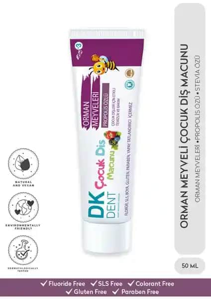 Dk Dent Çocuk Diş Macunu Orman Meyveli Lezzetlerle Güvenli ve Doğal Temizlik Sağlar