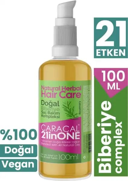 Doğal ve Güçlendirici Caracal Rosemary Complex 21-In-1 Saç Bakım Yağı