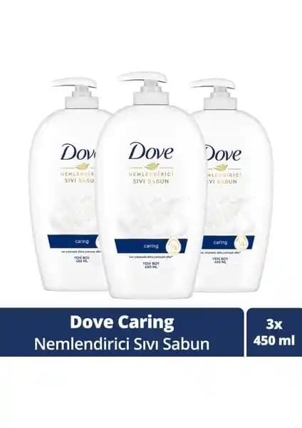 Dove Nemlendirici Sıvı Sabun Caring ile Gün Boyu Ellerinize Doğal Bakım ve Nem Sağlayın