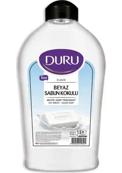 Duru Beyaz Kokulu Sıvı Sabun 1,5lt - Güçlü Temizlik ve Ferahlık Sağlayan Ürün
