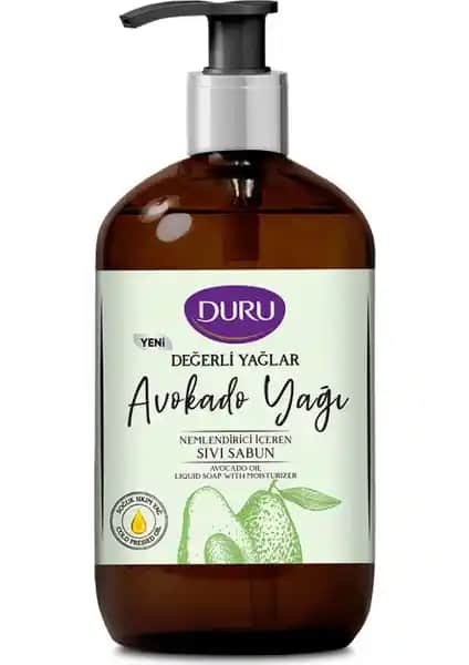 Duru Değerli Yağlar Nemlendiricili Avokado Yağı Sıvı Sabun Doğal ve Etkili Temizlik Çözümü