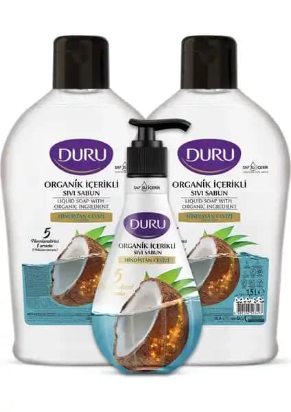 Duru Organik Hindistan Cevizli Sıvı Sabun: Doğal ve Nemlendirici El Temizliği Ürünü