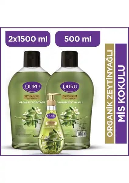 Duru Organik Zeytinyağlı Zeytin Çiçeği Sıvı Sabun Doğal Temizlik ve Bakım İçin Uygun Bir Seçenek