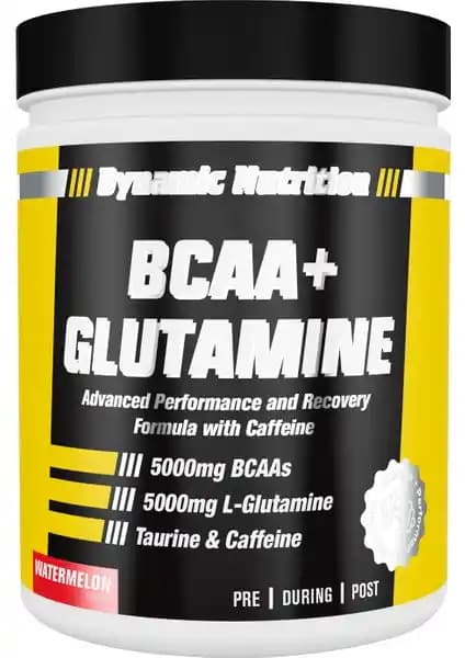 Dynamic Nutrition BCAA+ Glutamine 300g Karpuz Aroması ile Performans Artırıcı Takviye