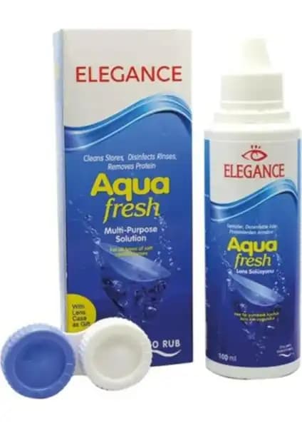 Elegance Aqua Fresh 100 ml Çok Amaçlı Kontak Lens Bakım Solüsyonu ile Günlük Lens Temizliği ve Koruma