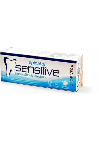 Epinafol Sensitive Aloe Vera Florürsüz 90GR Doğal ve Hassas Diş Bakımı için Uygun ürün
