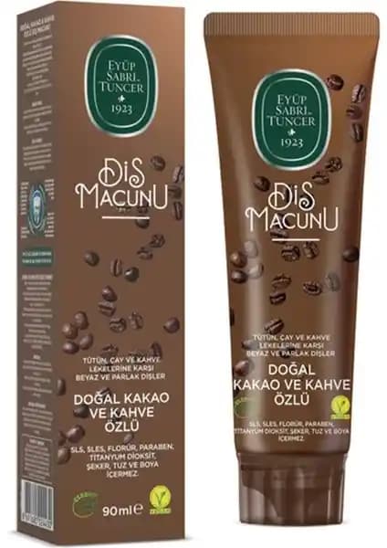 Eyüp Sabri Tuncer Doğal Kakao ve Kahve Özlü Macunu: Hassas Dişlere Uygun ve Aromatik Ağız Bakım Ürünü