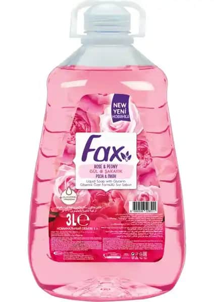 Fax sıvı sabun Gul&sakayık 3L yüksek kalite ve hoş kokusuyla temizlikte yeni dönem