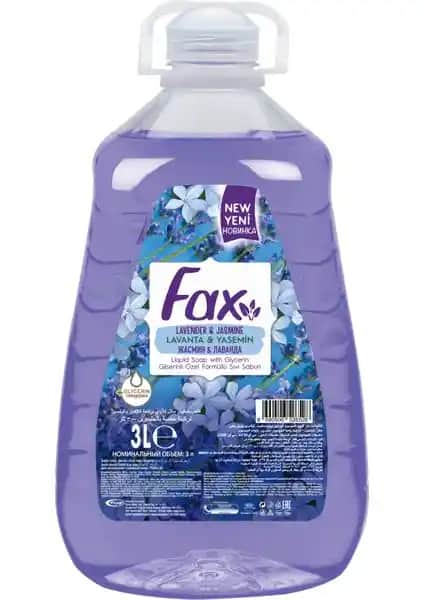 Fax Sıvı Sabun Yasemin ve Lavanta 3L - Hijyen ve Hoş Koku Sağlayan Pratik Ürün