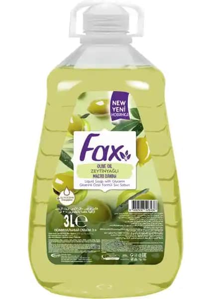 Fax Zeytinyağlı Sıvı Sabun 3 lt - Günlük Hijyen ve Cilt Bakımı İçin Güvenilir Tercih