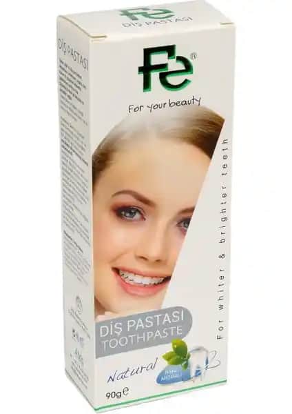 Fe Diş Pastası Natural 90 Gr doğal içeriklerle etkili ve aromasız diş temizliği sağlar