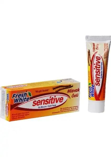 Fresh White Sensitive Diş Macunu Misvak Özlü Doğal ve Etkili Bir Diş Bakımı Çözümü