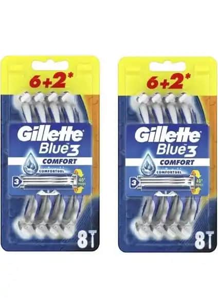 Gillette Blue 3 Comfort Kullan-At Tıraş Bıçağı: Yüksek Performanslı ve Konforlu Tıraş Deneyimi