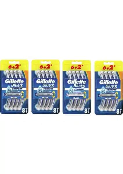 Gillette Blue3 Comfort Kullan-At Tıraş Bıçağı: Günlük Bakımda Güvenilir ve Konforlu Çözüm