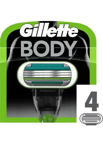 Gillette Body 4'lü Tıraş Bıçağı: Güvenli ve Konforlu Vücut Tıraşı İçin Uygun