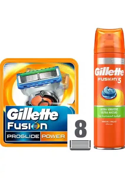 Gillette Fusion ProGlide Power Yedek Bıçak ve Jelli Paketle Günlük Tıraş Deneyimi