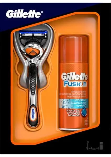 Gillette Fusion ProGlide Tıraş Makinesi ve 75 ml Tıraş Jeli ile Profesyonel Erkek Bakımı