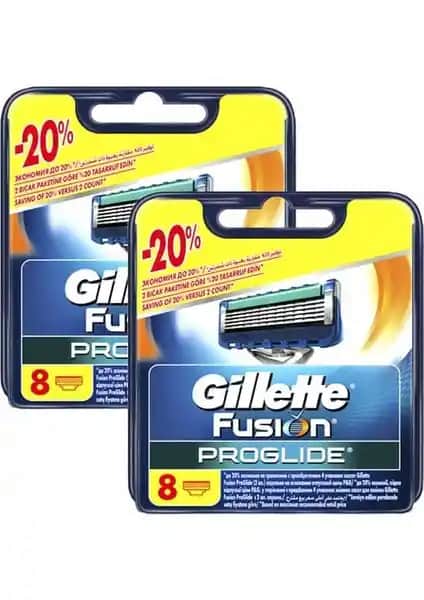 Gillette Fusion Proglide Yedek Başlık 8'li Seti ile Güvenilir ve Konforlu Tıraş Deneyimi