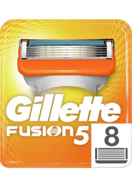 Gillette Fusion Yedek Tıraş Bıçağı 8'li seti ile yüksek performans ve rahatlık