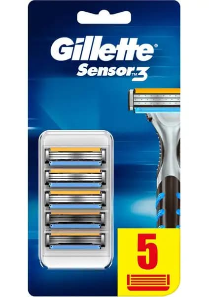 Gillette Gill.Sensor 3 5li Yedek Başlıklar: Güvenilir ve Konforlu Tıraş Deneyimi