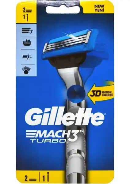 Gillette Mach3 Turbo 3D Hareket Teknolojili Tıraş Makinesi Yüksek Performans ve Konfor Sağlar