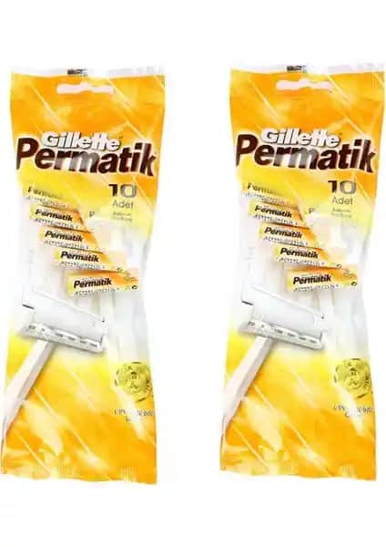 Gillette Permatik 10'lu Poşet Pratik ve Hijyenik Tek Kullanımlık Tıraş Çözümü