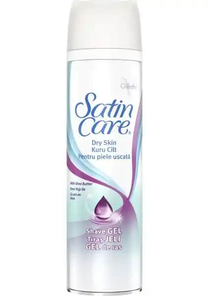 Gillette Satin Care Tıraş Jeli Kuru ve Hassas Ciltler İçin Nemlendirici ve Yumuşatıcı Özellikli