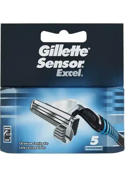 Gillette Sensor Excel 5'li Yedek Tıraş Bıçağı: Güvenilir ve Konforlu Tıraş Deneyimi