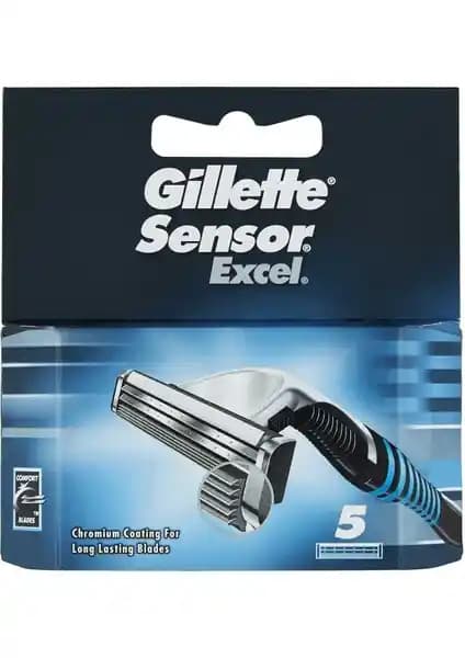 Gillette Sensor Excel 5'li Yedek Tıraş Bıçağı: Güvenilir ve Konforlu Tıraş Deneyimi