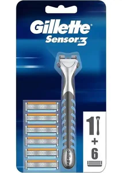 Gillette Sensor3 Tıraş Makinesi ve Yedek Bıçak Seti ile Günlük Bakımda Üstün Performans