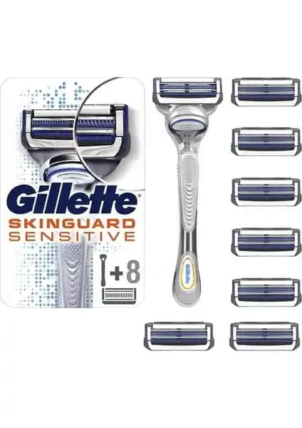 Gillette Skinguard Tıraş Makinesi ve Yedek Bıçak Seti - Hassas Ciltler İçin Güvenilir Çözüm