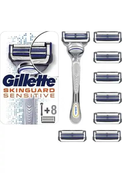 Gillette Skinguard Tıraş Makinesi ve Yedek Bıçak Seti - Hassas Ciltler İçin Güvenilir Çözüm