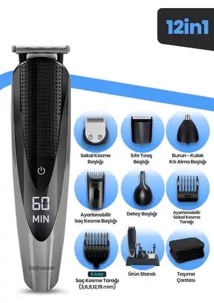Goldmaster Cool Profesyonel Erkek Bakım Seti: Kablosuz ve Çok Yönlü Kullanım Özellikleri