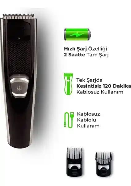 Goldmaster GM-8100 Fiyaka Şarjlı Saç ve Sakal Bakım Makinesi Özellikleri