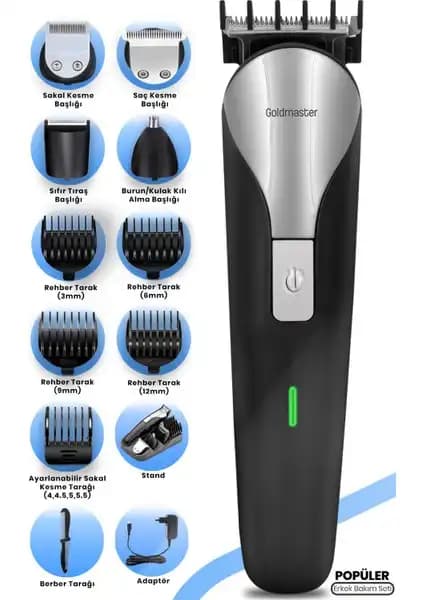 Goldmaster GM-9108 POÜLER 12IN1 Çok Fonksiyonlu Tıraş Makinesi Özellikleri ve Kullanıcı Yorumları