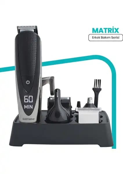 Goldmaster Matrix GM-8101 Erkek Bakım Seti ile Çok Fonksiyonlu ve Su Geçirmez Tasarım