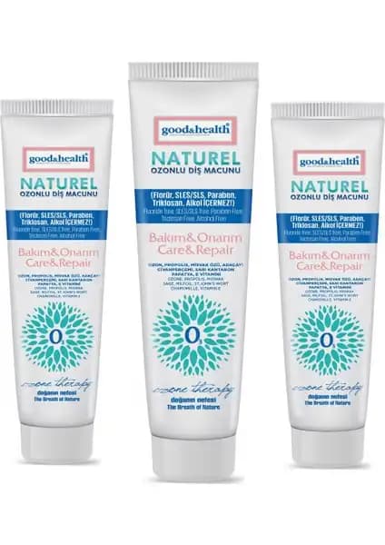 Good & Health Naturel Ozonlu Diş Macunu 3'lü Paket: Doğal ve Güvenli Ağız Bakım Çözümü