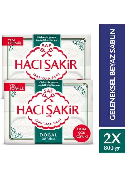 Hacı Şakir Doğal Saf Geleneksel Beyaz Sabun: Doğallık ve Kalitenin Temsilcisi