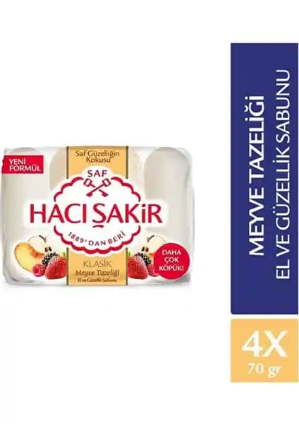 Hacı Şakir Klasik Meyve Tazeliği El ve Güzellik Sabunu Doğal ve Ferahlatıcı Temizlik Sağlar