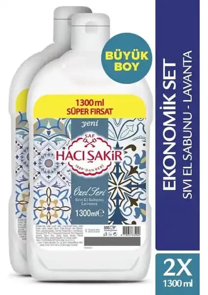 Hacı Şakir Lavanta Özel Seri Sıvı Sabun Paketi Doğal ve Ferahlatıcı Temizlik Deneyimi