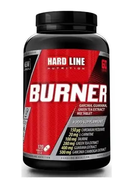 Hardline Nutrition Burner Aromasız Yağ Yakıcı Takviye 120 Kapsül ile Kilo Vermeyi Destekleyin