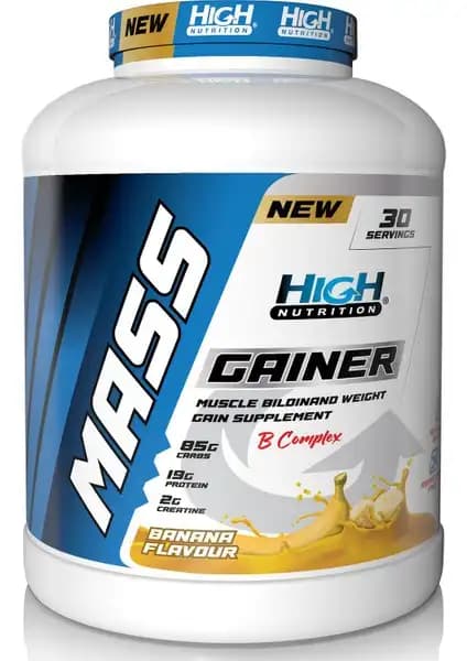 High Nutrition Mass Gainer Muz Aromalı Karbonhidrat Tozu 3600 Gramlık Paket
