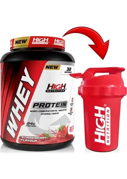 High Whey Protein 960 gr Çilek Aromalı - Kas Gelişimini Destekleyen Protein Tozu