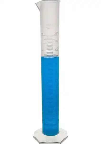 Isolab Mezür 250 ml dayanıklı ve kimyasal dirençli ölçüm aracı, laboratuvar ve endüstri kullanımı için uygun